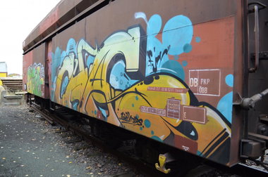 Graffiti Train - Photo by Hall3rOT - CHAS, LOVELETTERS, STUR