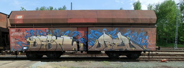 Graffiti Train - Photo by Hall3rOT - DEBIL, ÜBEL (2011)