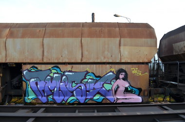 Graffiti Train - Photo by Hall3rOT - AMISK, PEG, SL (2014)