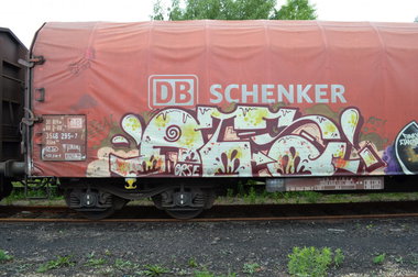 Graffiti Train - Photo by Hall3rOT - ATS, ORSE, ANGELA