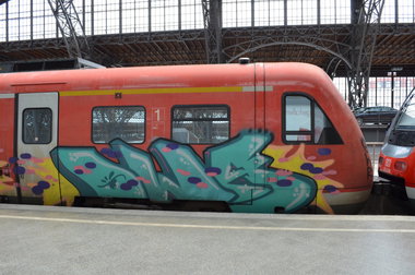 Graffiti Train - Photo by Hall3rOT - OWA, LEIPZIG, HBF