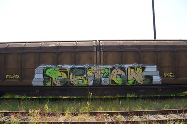 Graffiti Train - Photo by Hall3rOT - OGTOK, FR8D, QKG (2014)