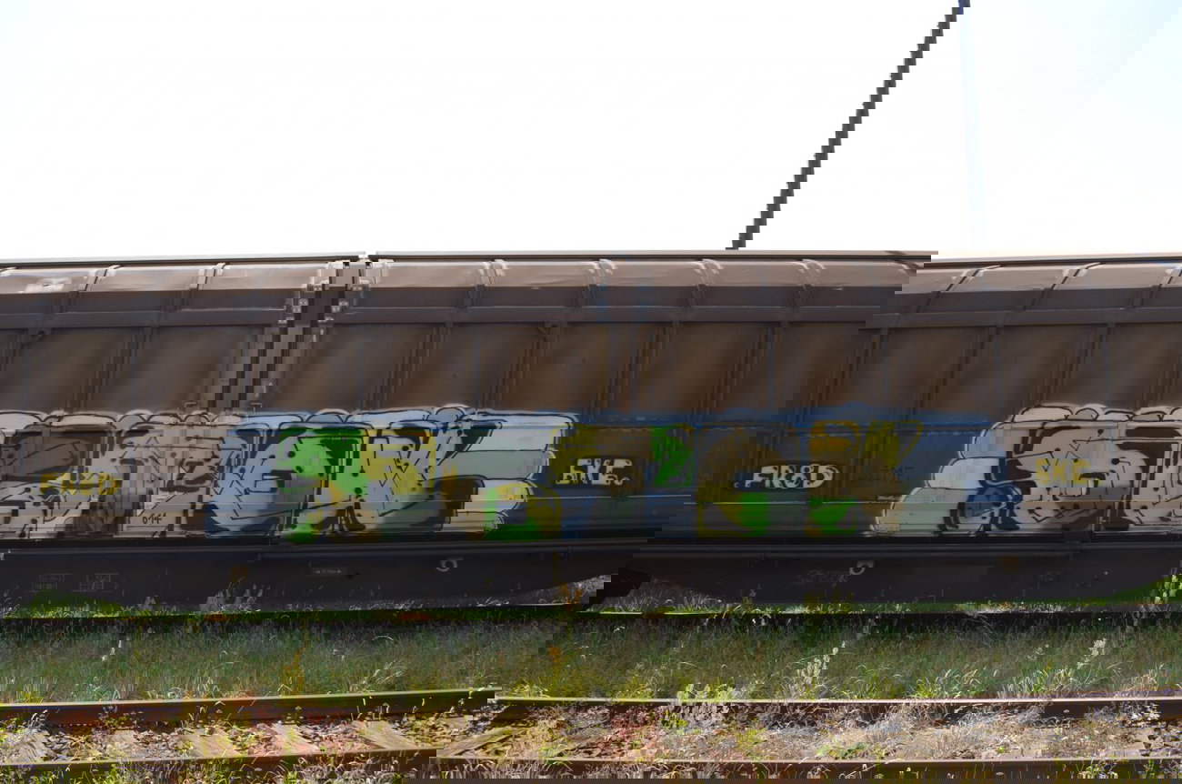 Graffiti Train - Photo by Hall3rOT - OGTOK, FR8D, QKG (2014)