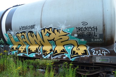 Graffiti Train - Photo by Hall3rOT - LAMPE, USW, CREW (2014)