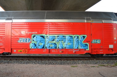 Graffiti Train - Photo by Hall3rOT - OGTOK, FR8D, QKG (2014)