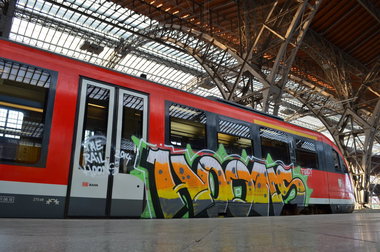 Graffiti Train - Photo by Hall3rOT - HOONS, FIEND, LEIPZIG (2014)