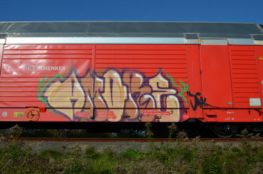 Graffiti Train - Photo by Hall3rOT - AMORE, INK