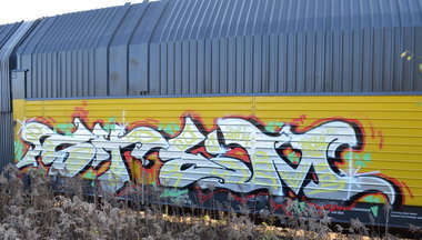 Graffiti Train - Photo by Hall3rOT - STEM, GRS, BOA (2014)