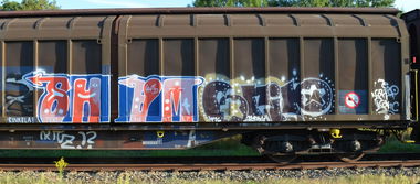 Graffiti Train - Photo by Hall3rOT - SHEM, GRIP, CRIP