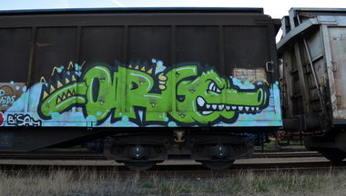 Graffiti Train - Photo by Hall3rOT - ORG, BISAM