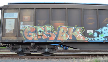 Graffiti Train - Photo by Hall3rOT - GRS, BK