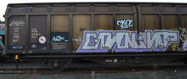 Graffiti Train - Photo by Hall3rOT - KOOK, 2PAC1, LAPD
