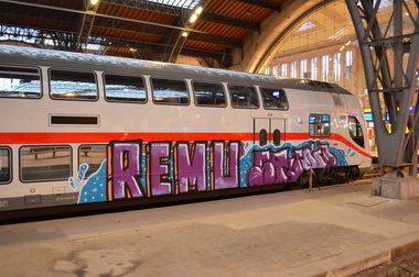Graffiti Train - Photo by Hall3rOT - REMU, STUDIO (2016)