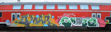 Graffiti Train - Photo by Hall3rOT - OMAR, CHABO