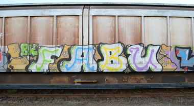 Graffiti Train - Photo by Hall3rOT - FABU, BK