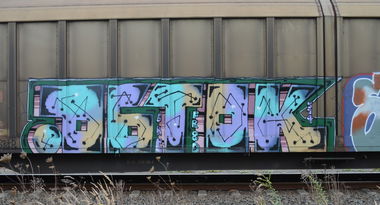 Graffiti Train - Photo by Hall3rOT - OGTOK, BKC, FR8D (2014)