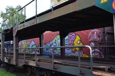 Graffiti Train - Photo by Hall3rOT - FREIGHT, GÜTER