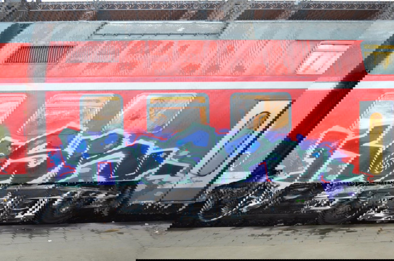 Graffiti Train - Photo by Hall3rOT - KOSR, FMR
