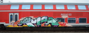 Graffiti Train - Photo by Hall3rOT - RÜDE