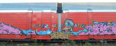 Graffiti Train - Photo by Hall3rOT - GÜTER, PIRATEN