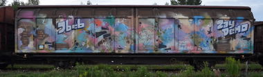 Graffiti Train - Photo by Hall3rOT - JBCB, ZAY, DEMO
