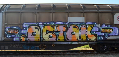Graffiti Train - Photo by Hall3rOT - OGTOK, FR8D, BKC (2015)