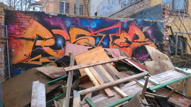 Graffiti Wall - Photo by Hallunken - Poster (2016)