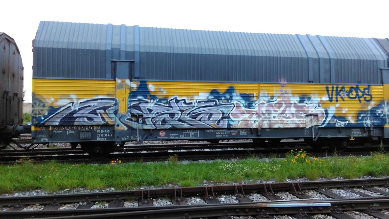 Graffiti Train - Photo by Hallunken - wesk, tmes
