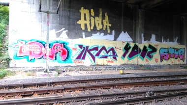 Graffiti Wall - Photo by Hallunken - Ydus, Ikm, Stoe (2015)
