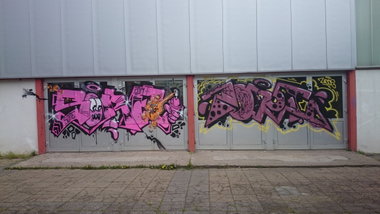 Graffiti Wall - Photo by Hallunken - MGs, Sore, Zooe (2015)