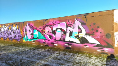 Graffiti Wall - Photo by Hallunken - Poster (2016)