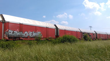 Graffiti Train - Photo by Hallunken - RAMBO, EIMS
