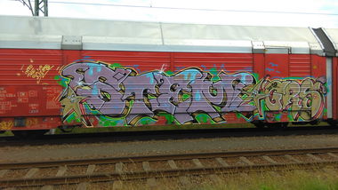 Graffiti Train - Photo by Hallunken - Stem, GRS