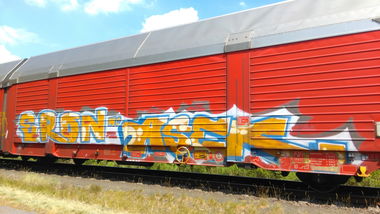 Graffiti Train - Photo by Hallunken - eron, ASEK