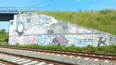 Graffiti Wall - Photo by Hallunken - Paks (1997)