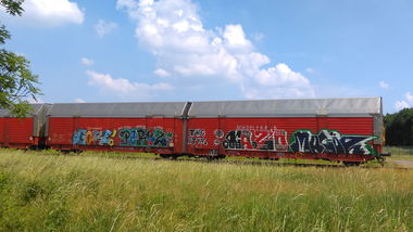 Graffiti Train - Photo by Hallunken - COKE, Perez, KA.ZO