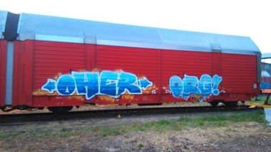 Graffiti Train - Photo by Hallunken - OHER, ORG