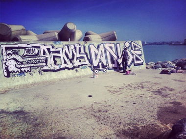 Graffiti Wall in Larache - Photo by Hams - Nolie, CTRL, Hams (2015)