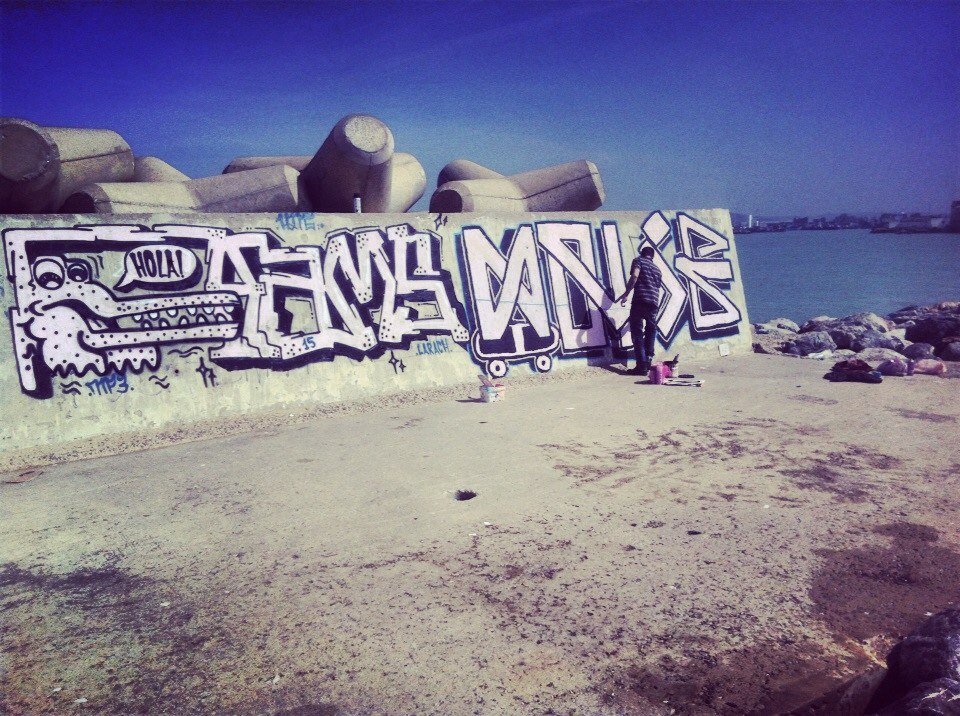 Graffiti Wall in Larache - Photo by Hams - Nolie, CTRL, Hams (2015)