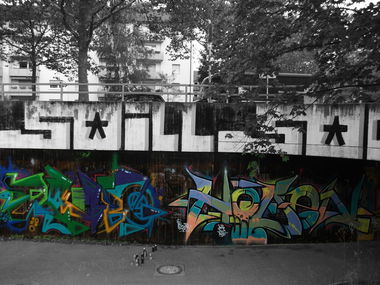 Graffiti Wall in Freiburg - Photo by Handkante - rambo, ramboe, hoden