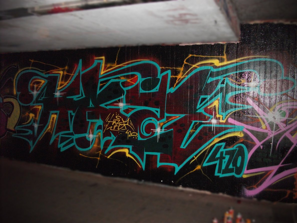 Graffiti Wall in Kenzingen - Photo by Handkante - hazer, haze, 420