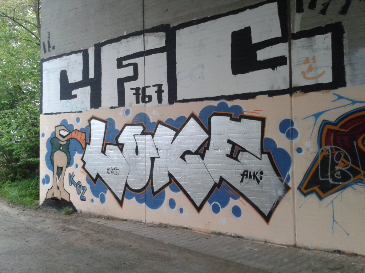 Graffiti Wall in Dieburg - Photo by Handykamera - luke, Luke