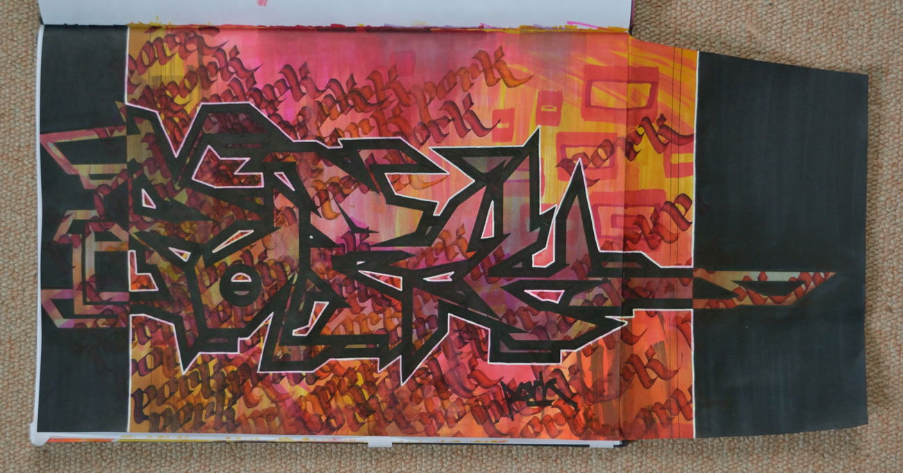 Graffiti Sketch - Photo by Hanebuechen - ciro, pork, calligraphy (2015)