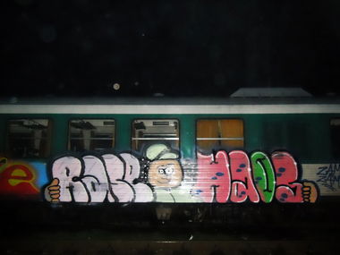 Graffiti Train in Timi?oara - Photo by Haos1 - rase, haos (2014)