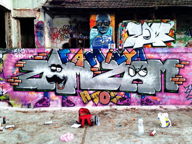 Graffiti Wall in Timi?oara - Photo by Haos1 - ZAM, ZAM, HAOS (2014)