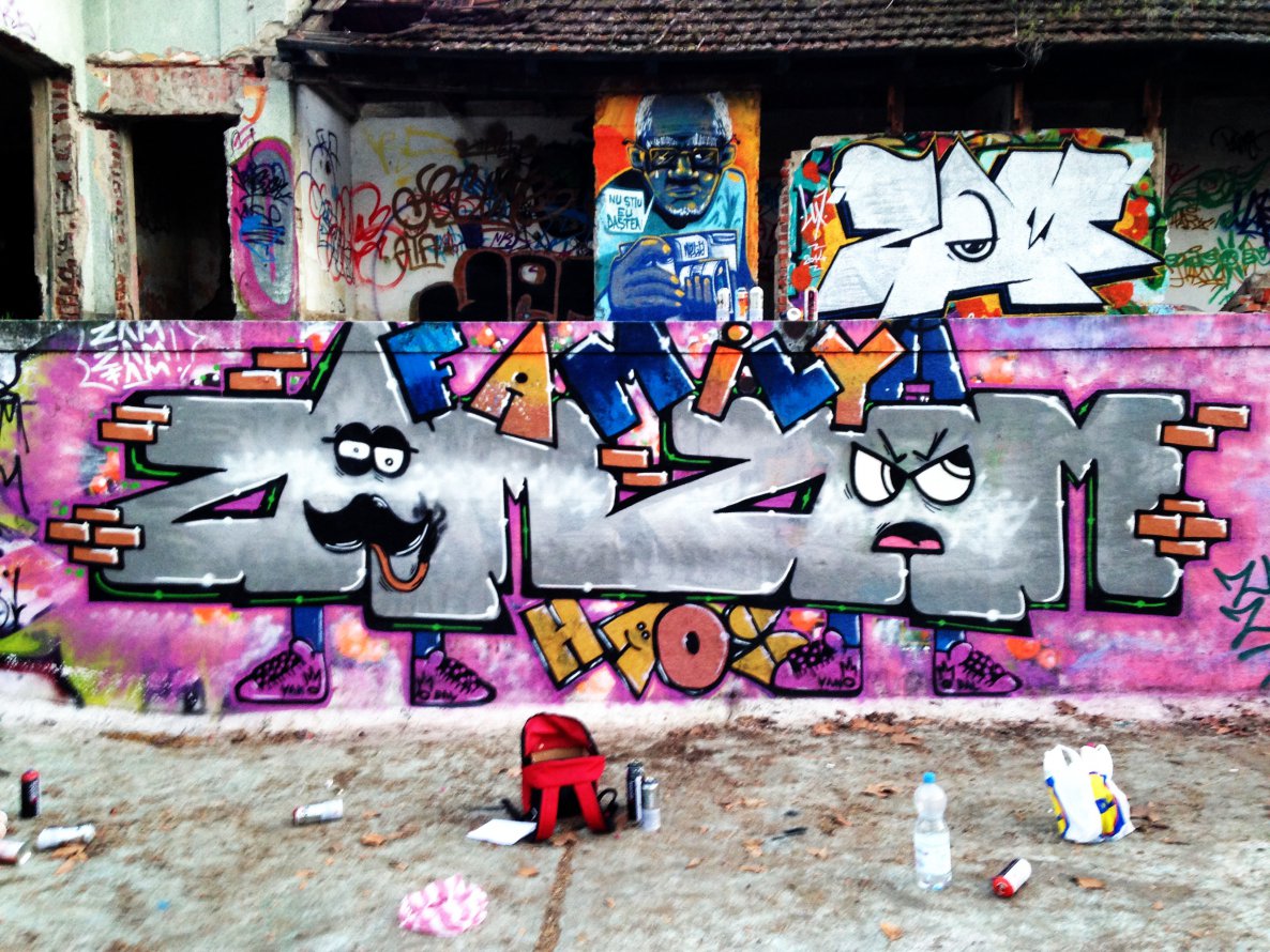 Graffiti Wall in Timi?oara - Photo by Haos1 - ZAM, ZAM, HAOS (2014)