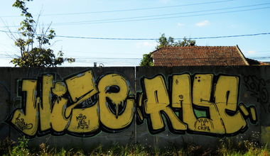 Graffiti Wall in Timi?oara - Photo by Haos1 - WIZE(aka, HAOS), & (2014)