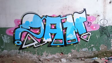 Graffiti Wall in Timi?oara - Photo by Haos1 - ZAM, ZAM, WIZER (2015)