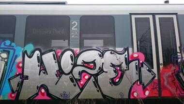 Graffiti Train in Timi?oara - Photo by Haos1 - wize (2015)