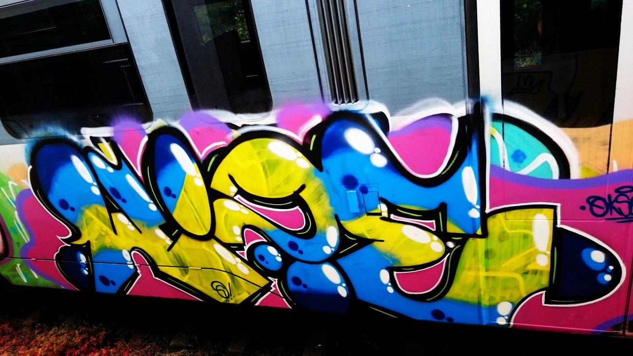 Graffiti Train in Timisoara - Photo by Haos1 (2015)